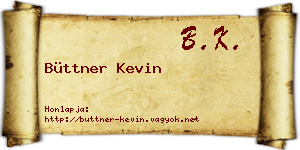 Büttner Kevin névjegykártya